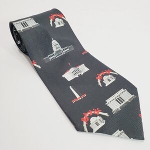 Washington DC Monuments Multicolor Men's Neck Tie 59x4"   Tie Mania